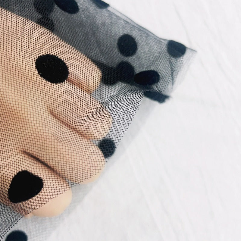 Ladies' Mesh Sun Protection Love Polka Dot Gloves