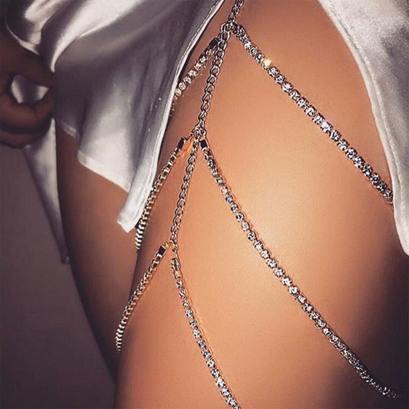 Simple Multi-layer Pearl Chain Leg Chain For Women