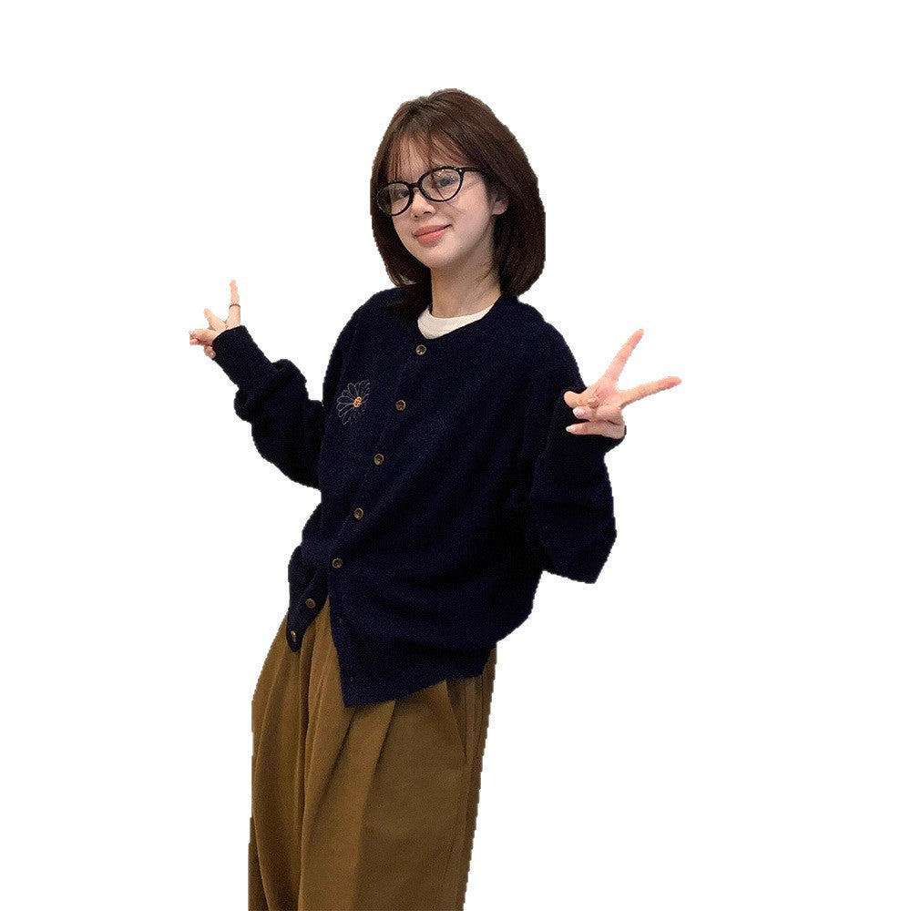 Early Autumn Idle Style Women Wear Sweater Cardigan Coat