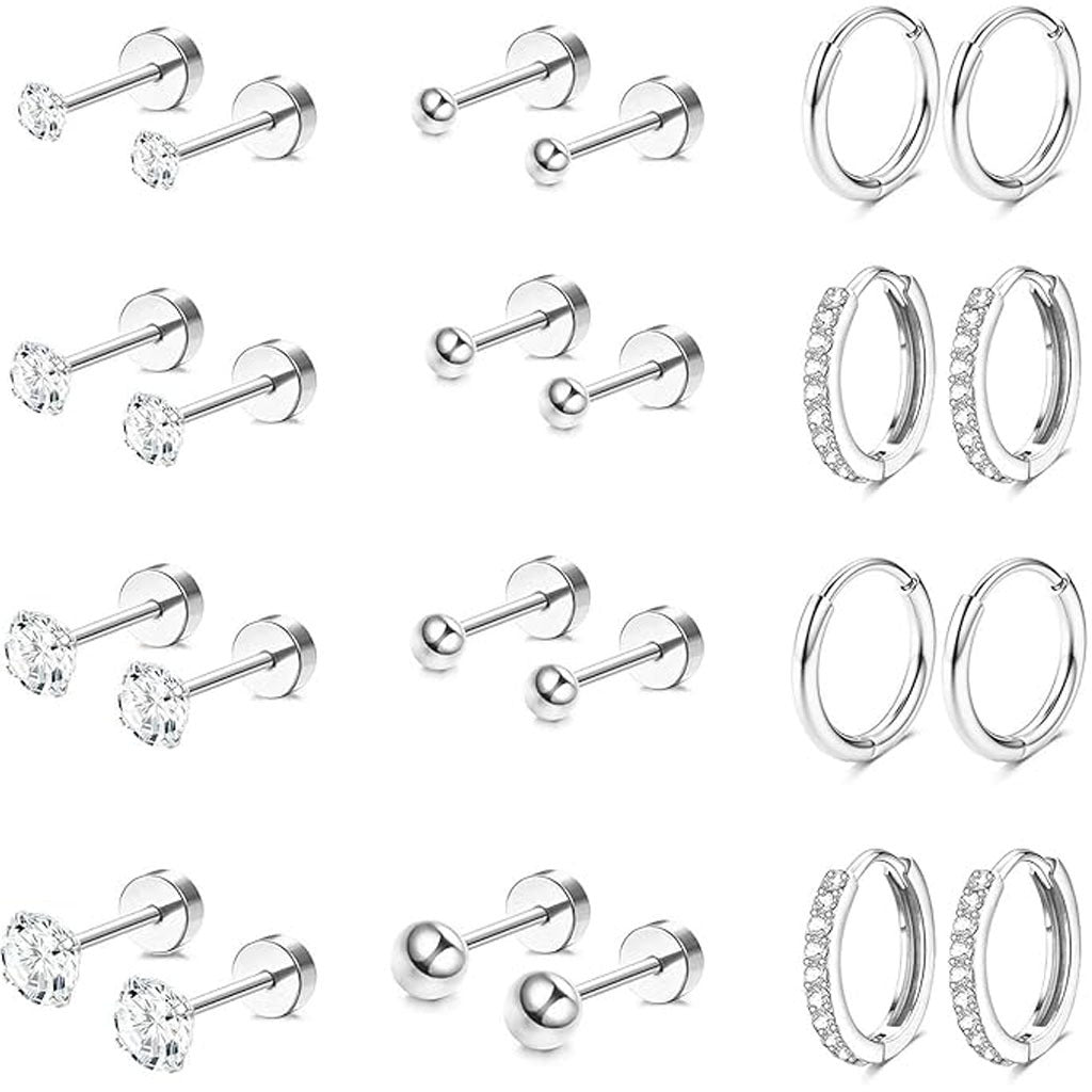 Stainless Steel Earring Set Niche Fashionable Stud Earrings In The Euro-American Instagram Style