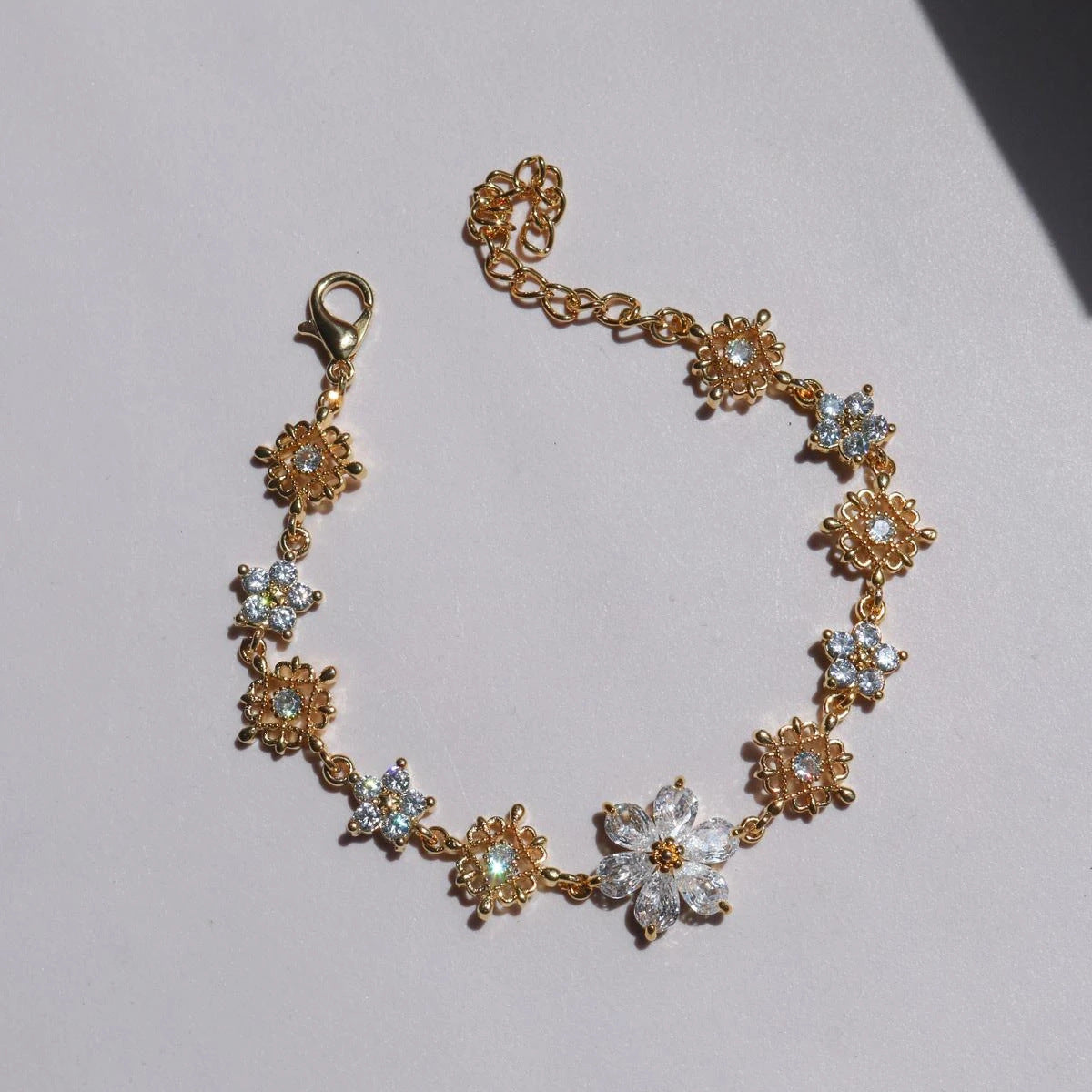 Fresh And Sweet Floral Purple Sunflower Princess-style Niche Bracelet For Women