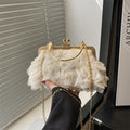 Chic Versatile Rose-patterned Womens Bag With A Chain Detail