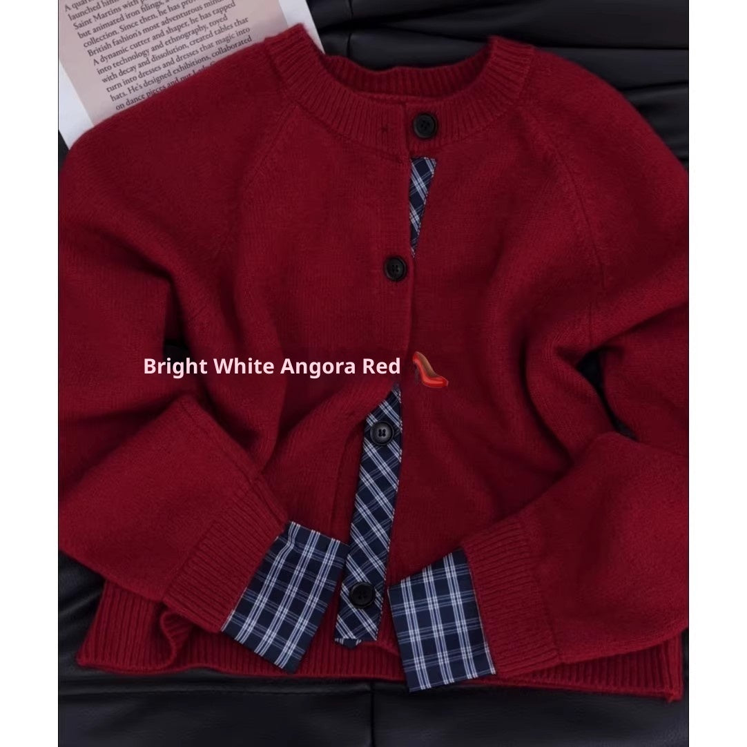 Autumn And Winter Korean Style High-grade Knitted Cardigan Coat For Women