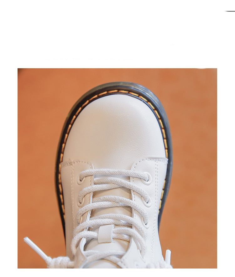 Children's Short Boots Student Black Single Tide