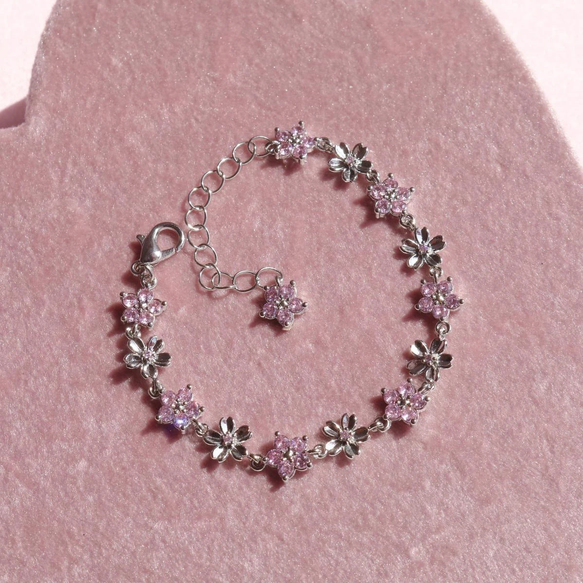 Fresh And Sweet Floral Purple Sunflower Princess-style Niche Bracelet For Women