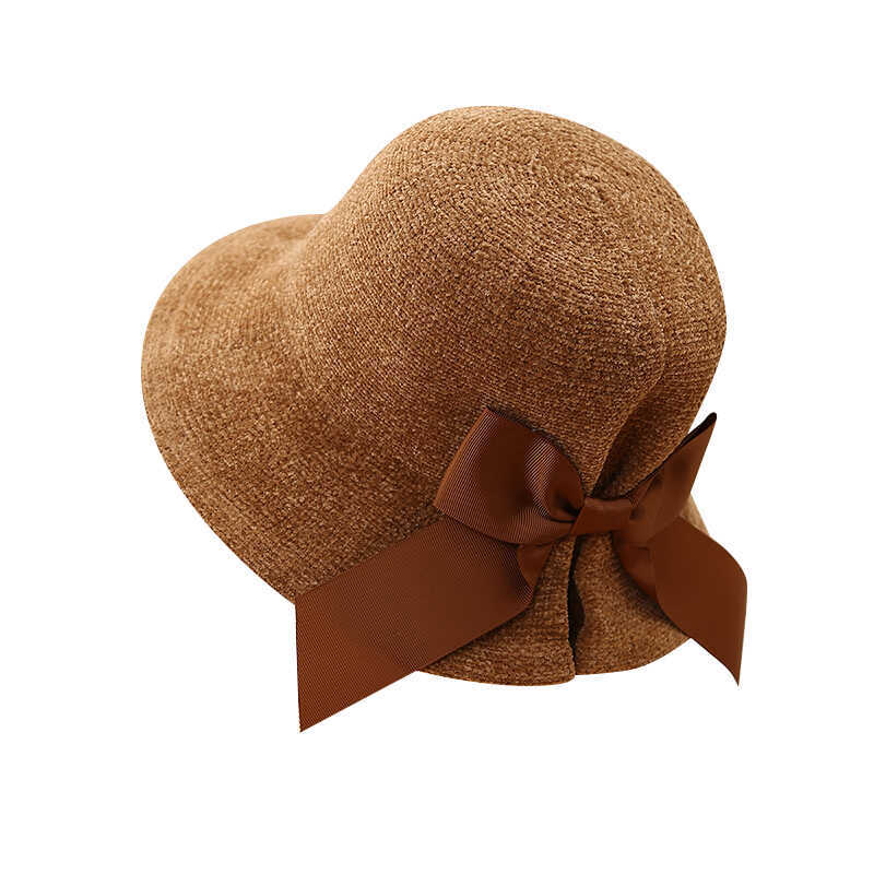 Womens Japanese-style Versatile Bow-knot Fisherman Hat For Fall And Winter
