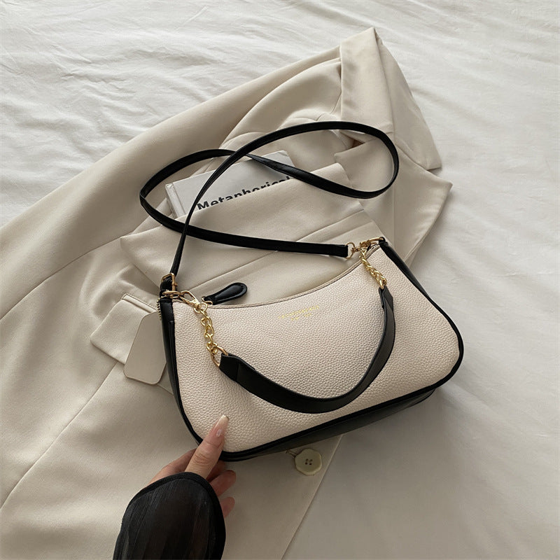 Fashionable Solid-Color Womens Shoulder Crossbody Bag