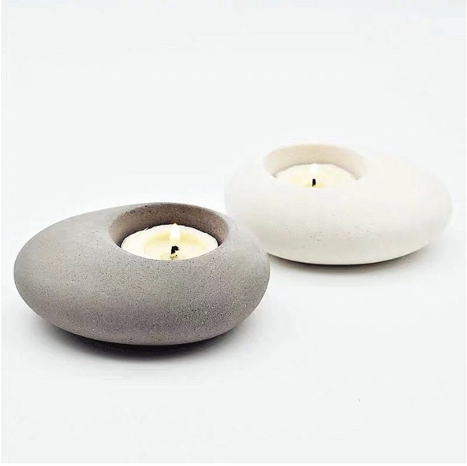 Cobblestone Candlestick Aroma Plaster Silicone