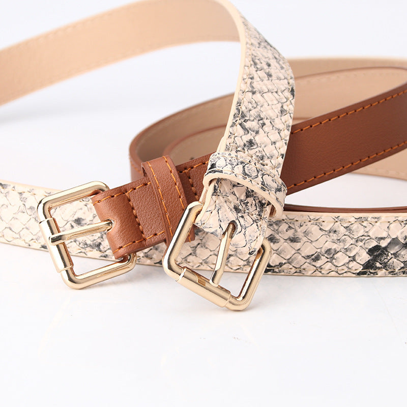 Women's Simple Pu Korean Style All-matching Trendy Fashion Belt