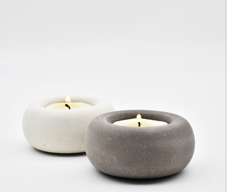 Cobblestone Candlestick Aroma Plaster Silicone