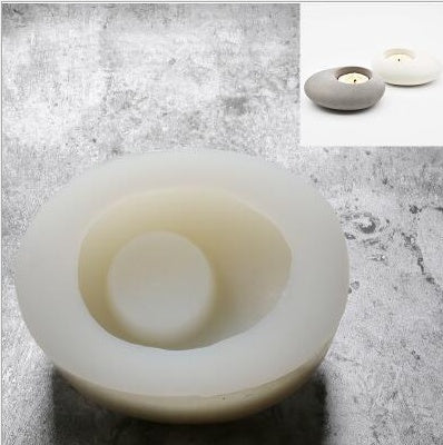 Cobblestone Candlestick Aroma Plaster Silicone