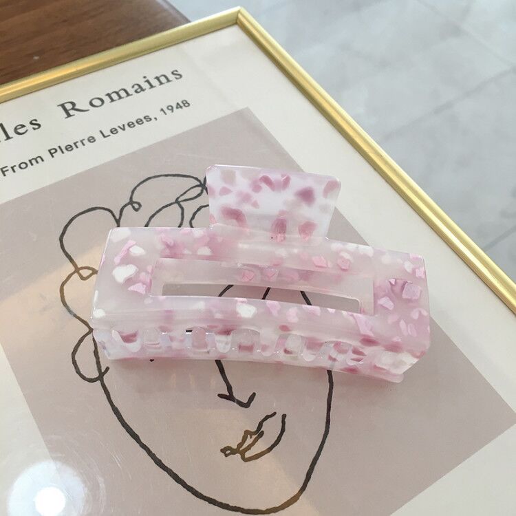 Acrylic Hair Clip  Texture Hair Grab Large Geometric Type