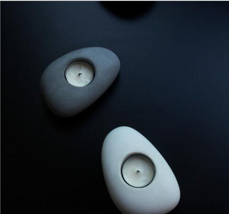Cobblestone Candlestick Aroma Plaster Silicone