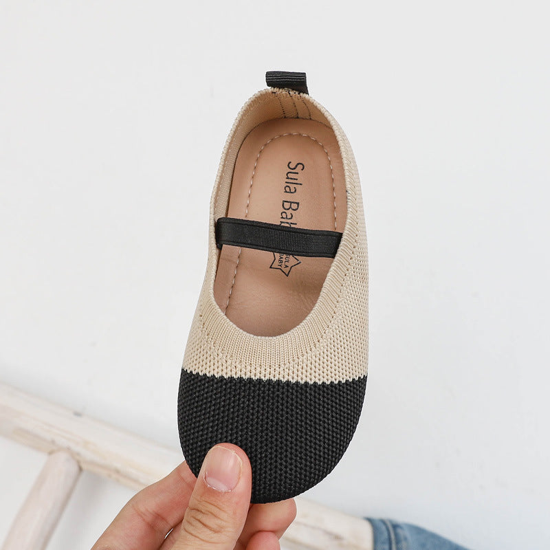 Children's peas shoes knitted shoes