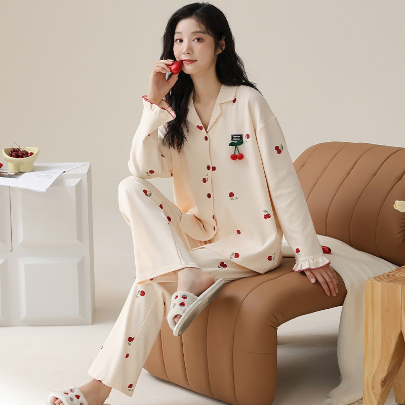 Fashion Personalized Double-sided Cotton Pajamas For Women