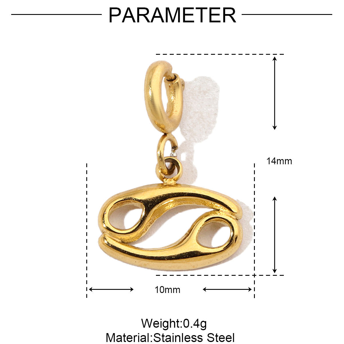 12 Zodiac Signs Fade-resistant Titanium Steel DIY Detachable Pendant