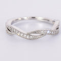 Everyday Lightweight Luxury Twisted-cross Wedding Ring