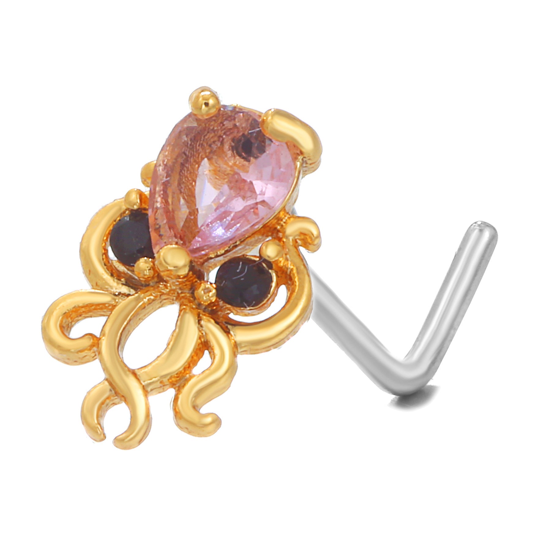 European And American Fashion Minimalist Animal L-bar Stainless Steel Nose Stud