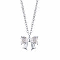 Dreamy Girl Bow Necklace With Light Luxury Sparkling Diamonds
