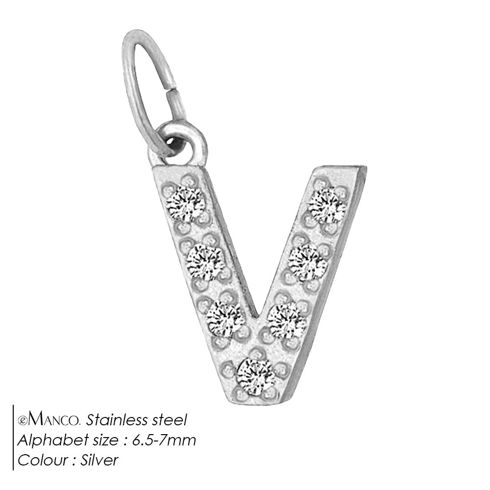Diamond-encrusted Stainless Steel Jewelry Accessories Pendant