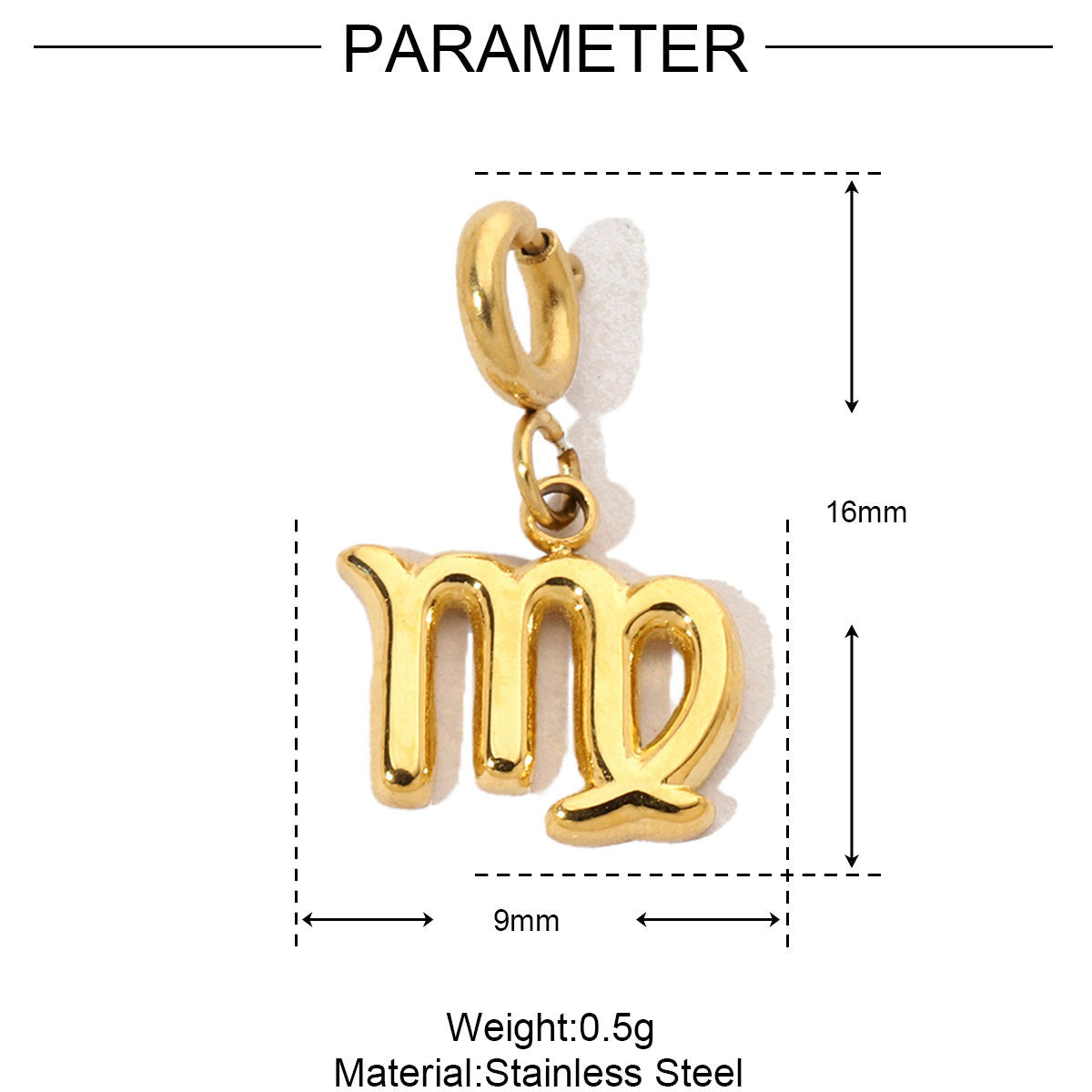 12 Zodiac Signs Fade-resistant Titanium Steel DIY Detachable Pendant
