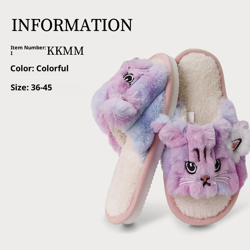 Thickened Warm Plush Soft Soled Cotton Slipper