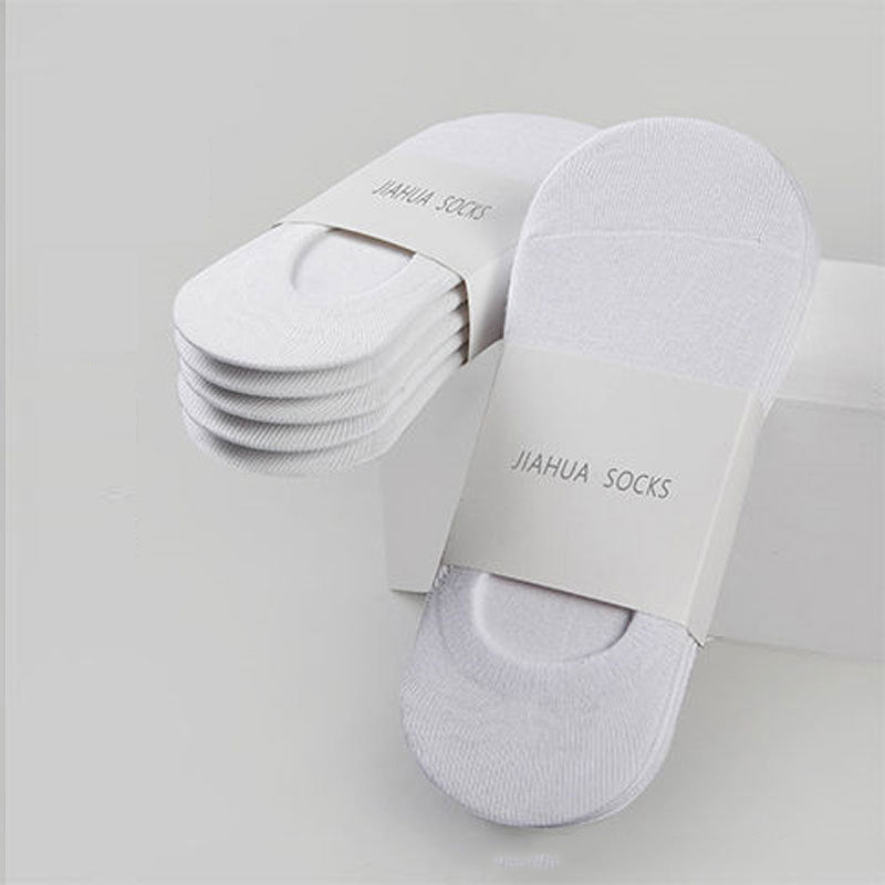 Women's Solid Color Silicone Low Top Invisible Socks