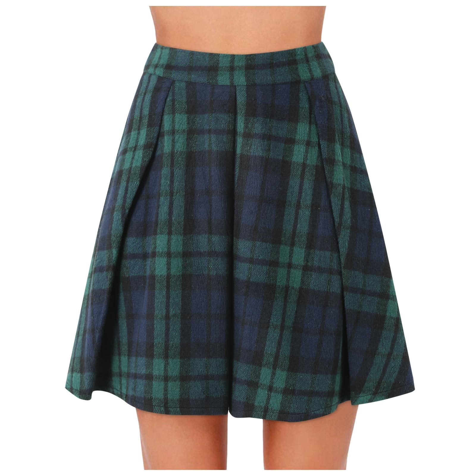 Plaid Bag Hip Vintage Skirt Women