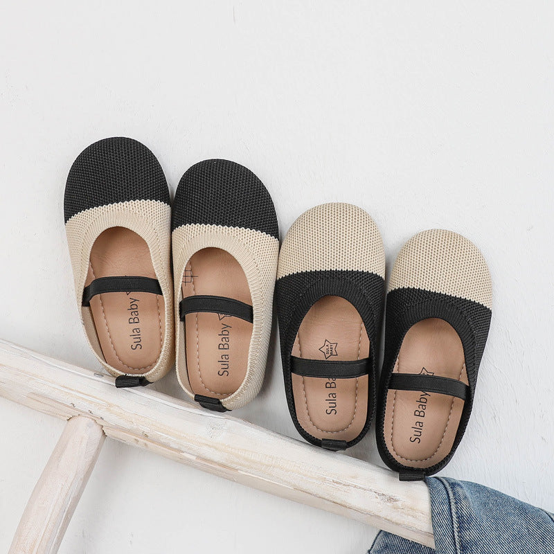 Children's peas shoes knitted shoes