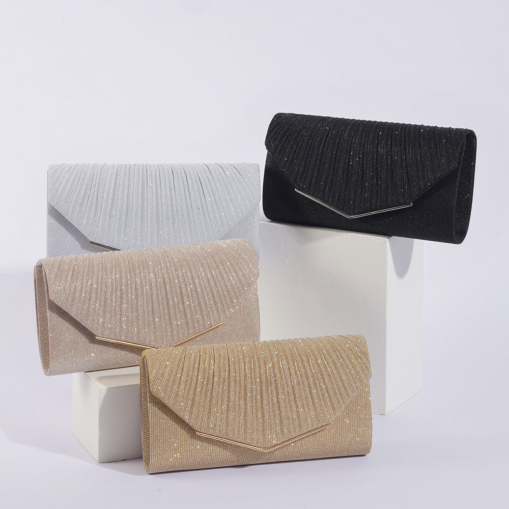 Vintage Womens Evening Clutch With Flap Pillow Bag Socialite Party Banquet Tote