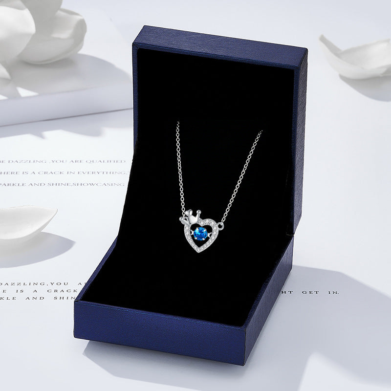 S925 Sterling Silver Dainty Heart Necklace For Women
