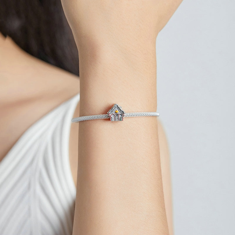 Christmas Warm Snow House Diy Bracelet String Beads