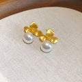 Womens Stylish Brushed Three-Petal Earrings Versatile For Any Look