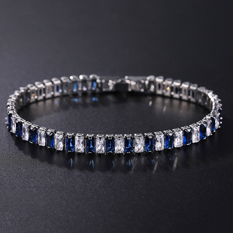 Womens European And American Hip-hop Crystal Bracelet With Polka-dot Zircon Embellishments