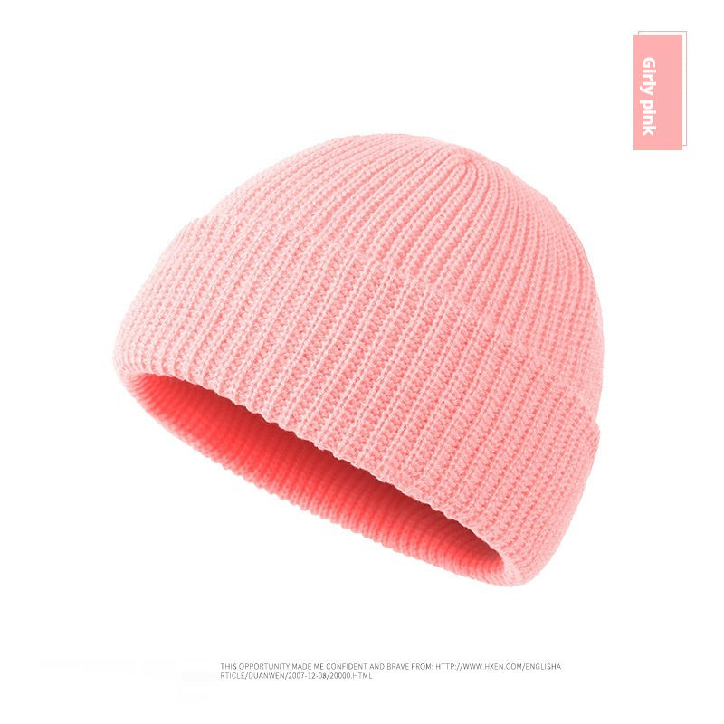 Autumn And Winter New Korean Candy Color Knitted Wool Hat