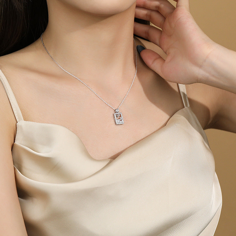 Original S925 Sterling Silver Perfume Bottle Star Necklace