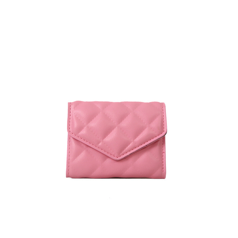 Multi-fold Wallet Casual Diamond Embroidery Thread Simple Large-capacity Wallet