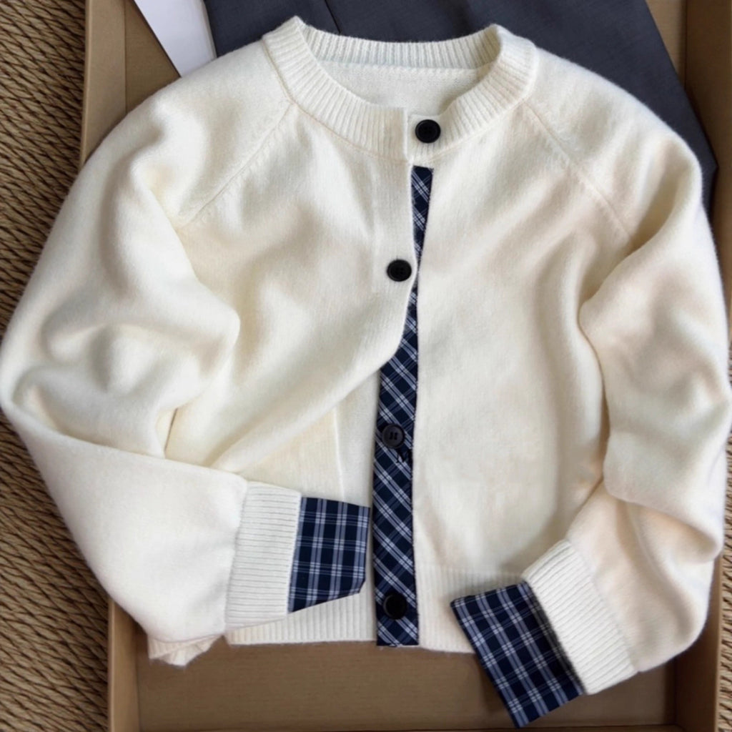 Autumn And Winter Korean Style High-grade Knitted Cardigan Coat For Women