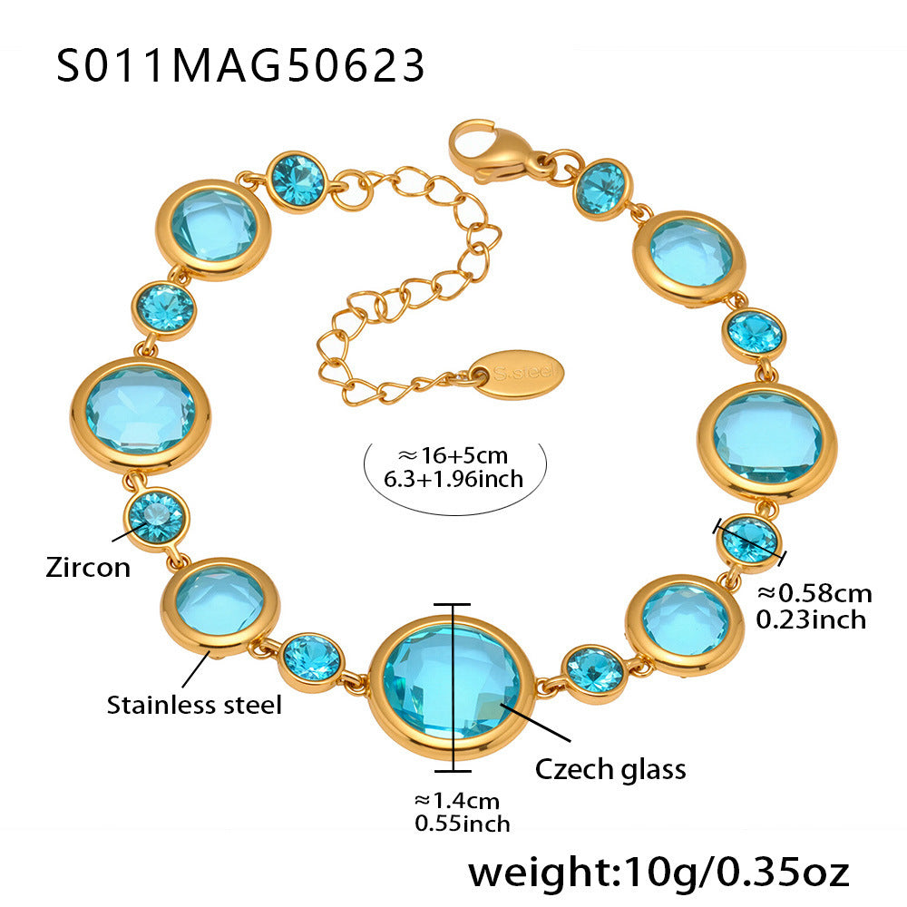 18k Gold-Plated Summer Beach-Style Light-Luxury Anklet Foot Jewelry