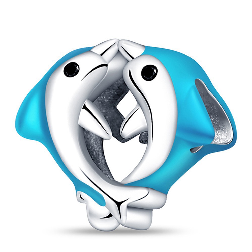 Fashion White Copper Silver Plated DIY Bracelet Jewelry Accessories Beads Pendant