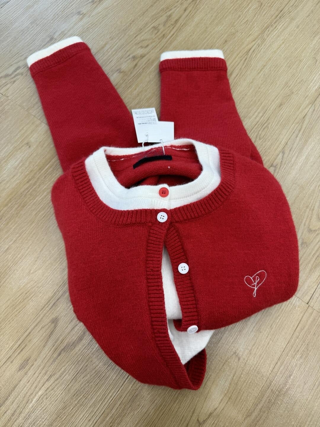 Autumn And Winter New Fake Two-piece Knitted Sweater Coat For Women