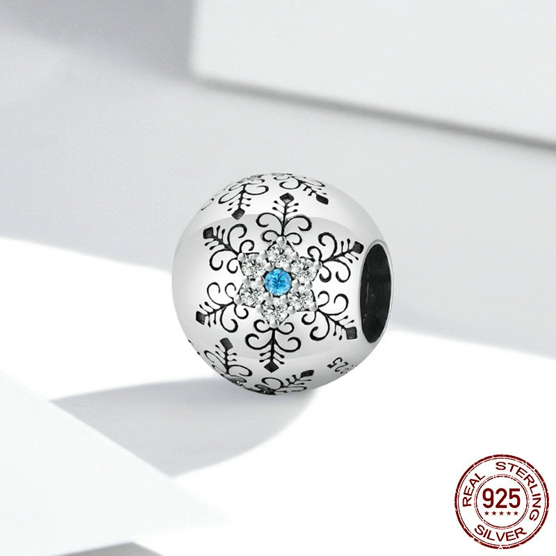 Snowflake DIY Bead Sterling Silver Bracelet String Beads
