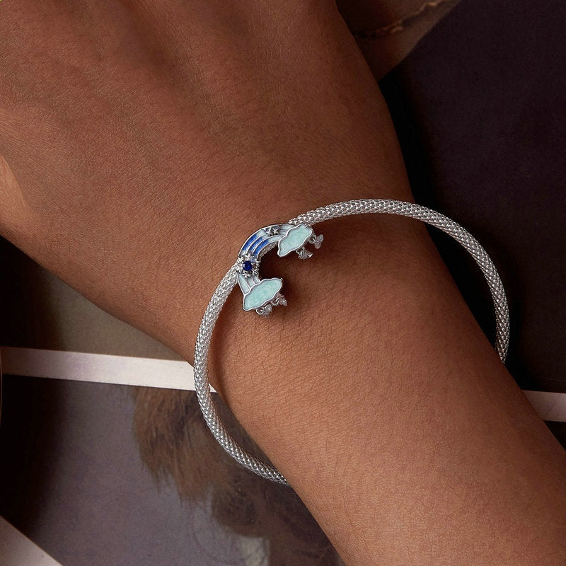 Ice And Snow Fairy Rainbow S925 Sterling Silver Diy Bracelet String Beads