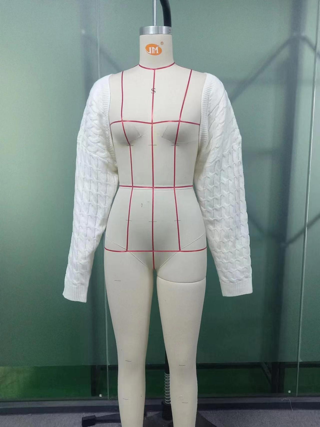 Short Thread Sexy Hot Girl Long Sleeve Knitted Sweater