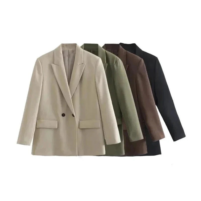 Loose Casual Double Breasted Blazer