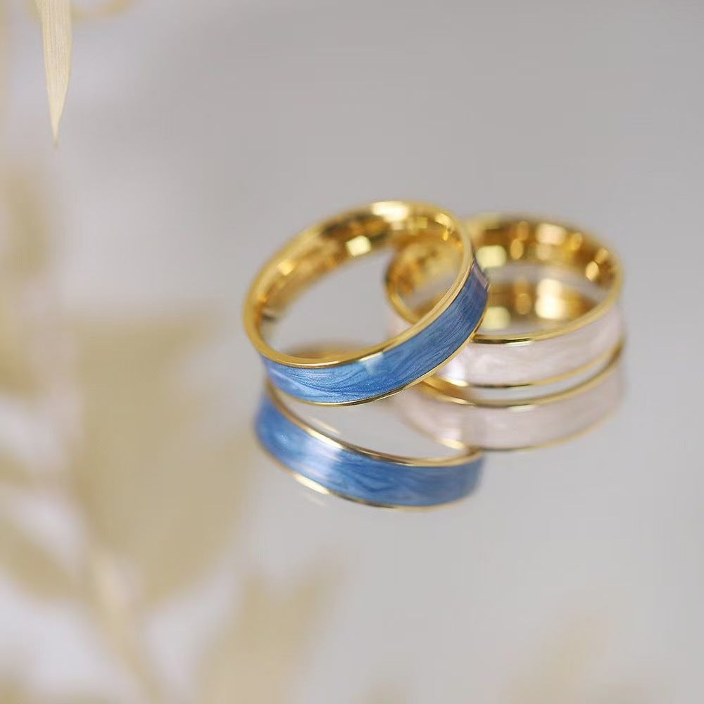 Elegant And Simple Plain Stainless Steel Ring