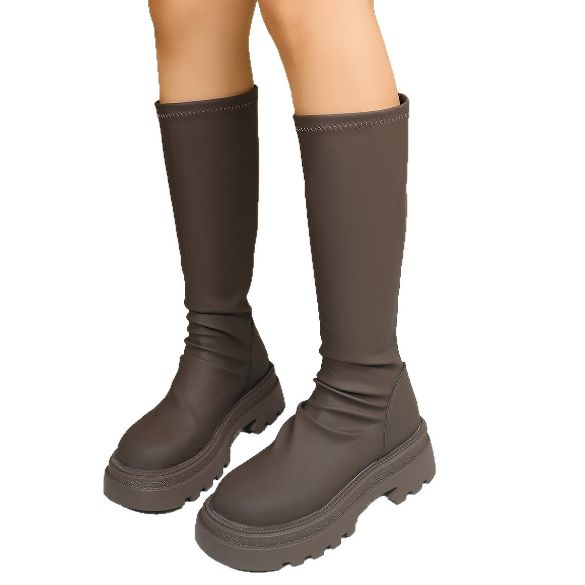 Women's Thick Bottom Retro Plus Size Boots