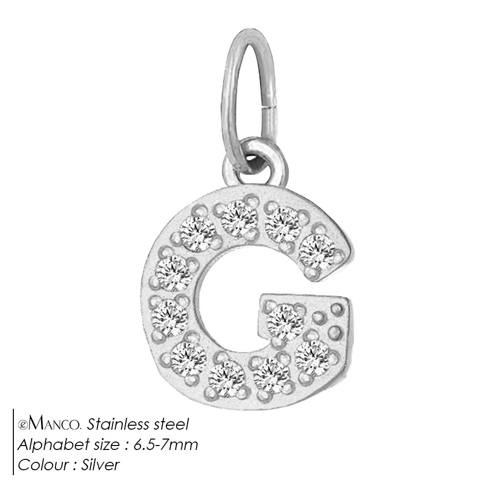 Diamond-encrusted Stainless Steel Jewelry Accessories Pendant