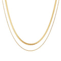 Womens Three-Tier Snake Bone Chain Necklace