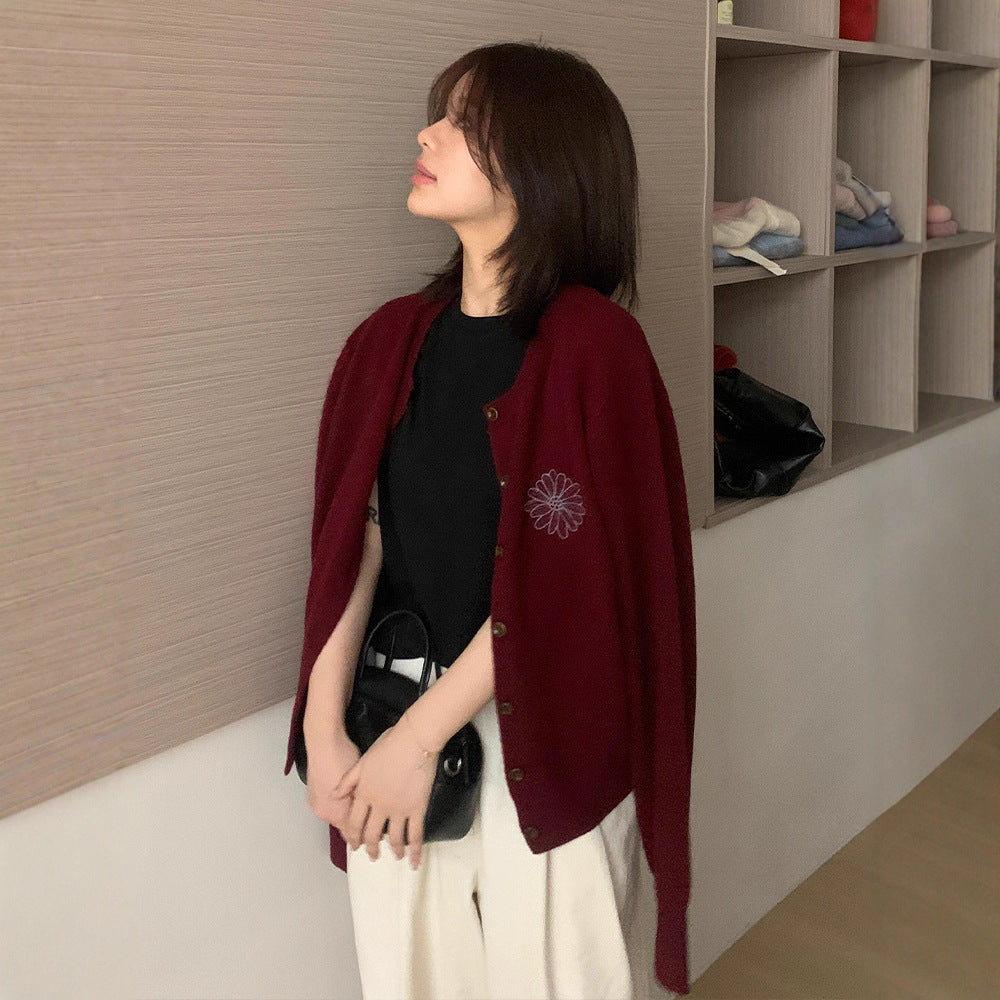 Early Autumn Idle Style Women Wear Sweater Cardigan Coat